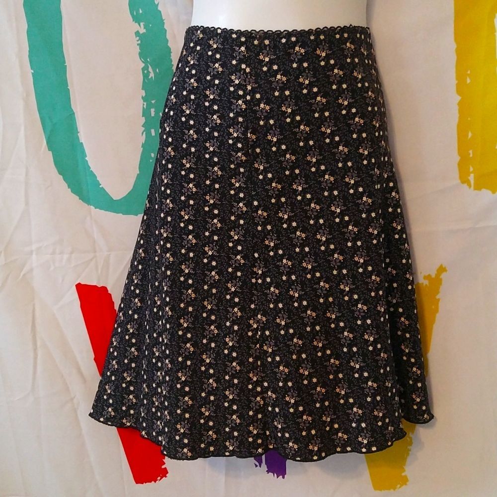 Slimming Floral A Line Skirt